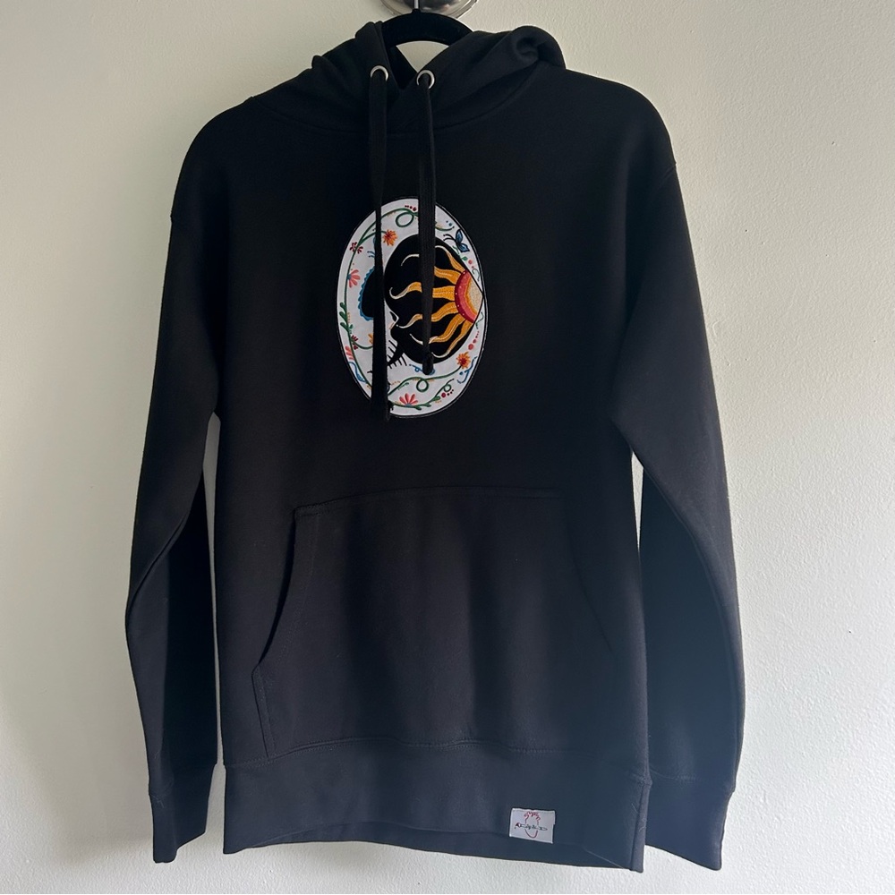 New Womens Sun and Moon Black Hoodie Size Small